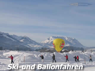 Ski-und Ballonfahren